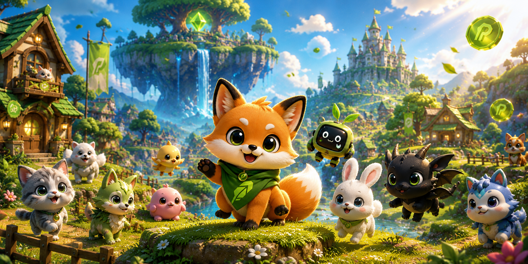 The colorful PONSPAL game world